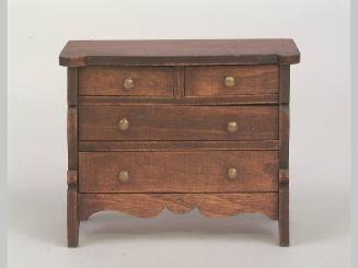 Dollhouse furn.: 4 drawer dresser in box; leta's