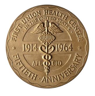 ILGWU First Union Health Center 50th Anniversary medal