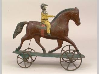 Pull toy: horse with jockey