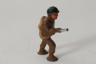 Soldier with flame thrower