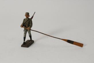 Soldier rowing