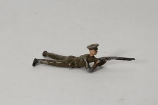 British infantry prone with rifle