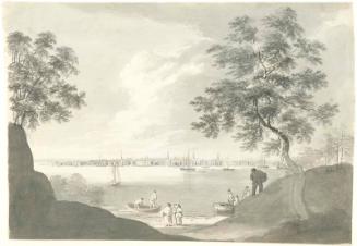 View of New York City from Long Island, New York: Study for an Aquatint