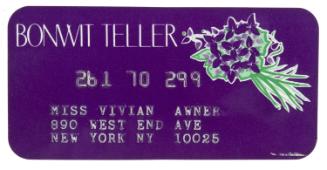 Bonwit Teller charge card