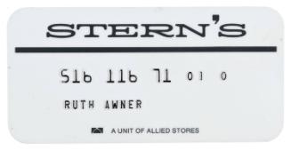 Stern’s Department Store charge card