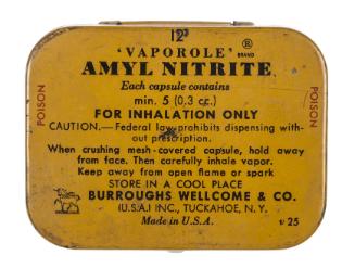 Vaporole amyl nitrate tin