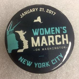 Women's March on Washington pin-back button