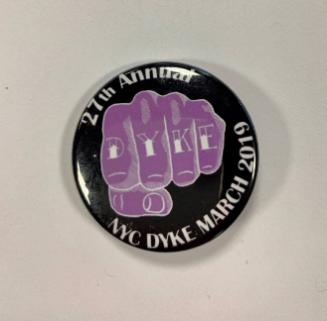 New York City Dyke March pin-back button