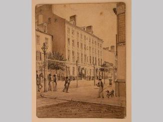 City Hotel, Broadway, New York City: Study for Plate 1A of "Bourne's Views of New York"