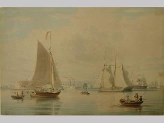 View of the Bay of New York from the Battery, New York City: Study for an Aquatint