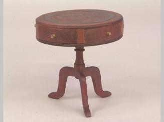 Miniature Furniture; Inlaid Drum Table