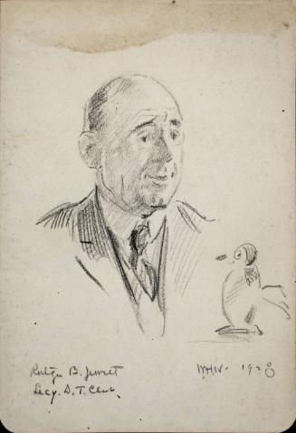 Portrait of Rutger Bleecker Jewett (1867-1935) with Penguin Sketch