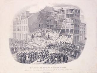 The Ruins of Phelp's and Peck's Store, Fulton Street, New York, as they appeared on the morning after the Accident of 4th May 1832