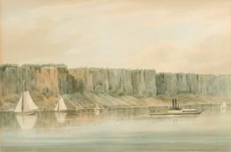 View of the Palisades, New Jersey: Preparatory Study for Plate 19 of "The Hudson River Portfolio"