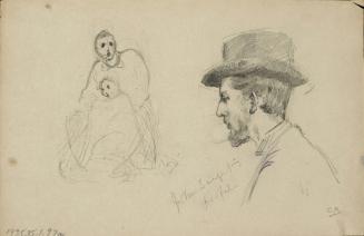 John Singer Sargent (1856-1925) and Study of Two Figures; verso: classical scene
