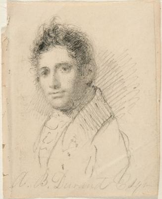Self-Portrait (1796–1886); verso: sketch of a palette with brushes