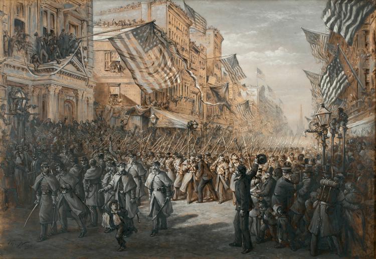 Study for "Departure of the Seventh Regiment for the War, April 19, 1861"
