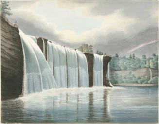The Great Falls of the Genesee, Rochester, New York, with a Double Rainbow