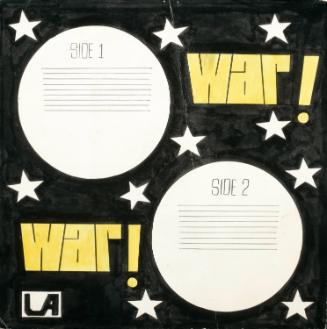 Design for a Double-Sided Album Cover, Front and Rear: The World's a Ghetto / WAR! / UA