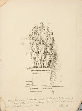 "Washington as President": Design for a Proposed Statuary Group, Washington Memorial Arch, New York City