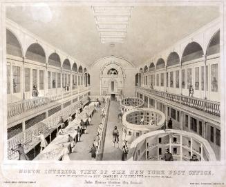 North Interior View of the New York Post Office as it Appeared on Feb. 1, 1845