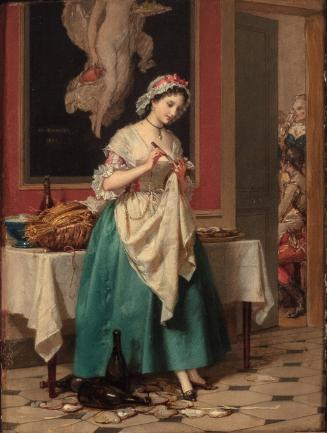 Girl Opening Oysters