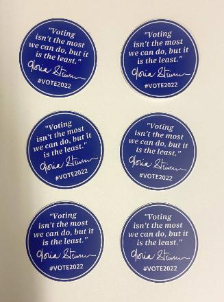 "Voting isn't the most we can do, but it is the least" stickers
