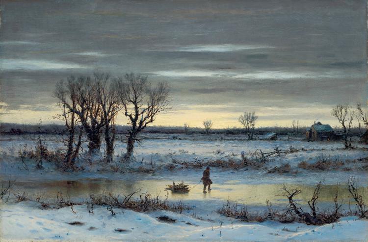 Winter Twilight Near Albany