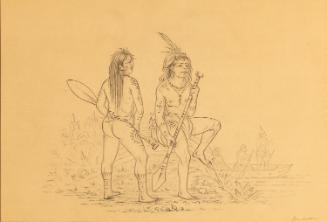 Hyda (Two Men with Background Figures in Canoe)