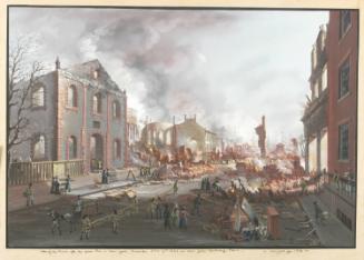 View of the Ruins after the Great Fire of New York, 16 and 17 December 1835, as Seen from Exchange Place, New York City