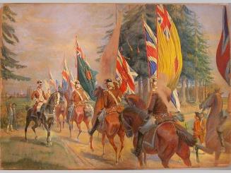 Scenes from the American Revolution: The Philadelphia City Troop with the British Flags; verso: Mounted Soldiers