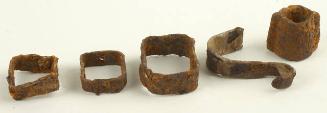 Iron artifacts (14) excavated at Revolutionary War sites