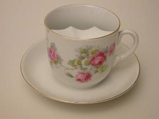Mustache cup and saucer