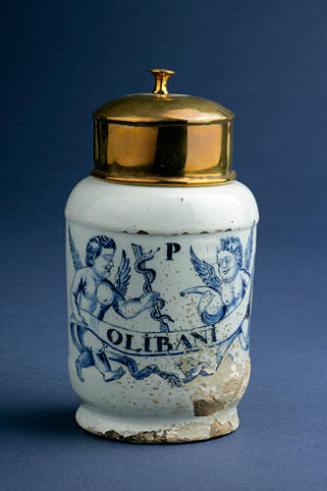 Apothecary bottle with cover