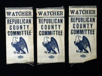 Set of 12 Republican County Committee Watcher Ribbons