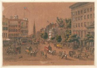 View of Broadway, New York City: Study for Plate 44 in Kollner’s "Views of American Cities"