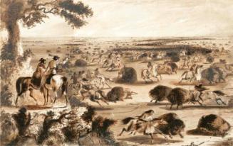 A Buffalo Surround in the Pawnee Country (c. 1837)