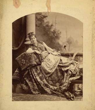 Mrs. William Haliburton Bridgham (Honorine Gargiuolo, 1841-1916) dressed for the Vanderbilt costume ball, March 26, 1883
