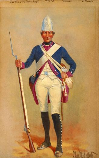 Uniforms of the American Revolution: Hessian Private, Erb Prinz Fusileer Regiment of Hesse-Cassel
