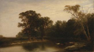 Landscape, with Cattle in a Stream