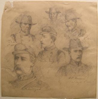 Portraits of Civil War Officers Taken at New Creek including General Alfred N. A. Duffie, West Virginia