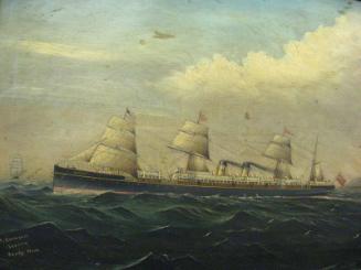 Steamship "Germanic" leaving Sandy Hook