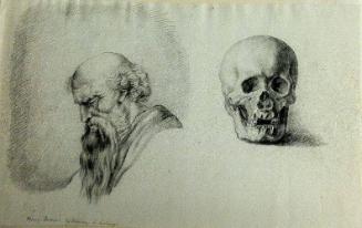 Studies after Old Master Drawings of an Ancient Philosopher and a Skull