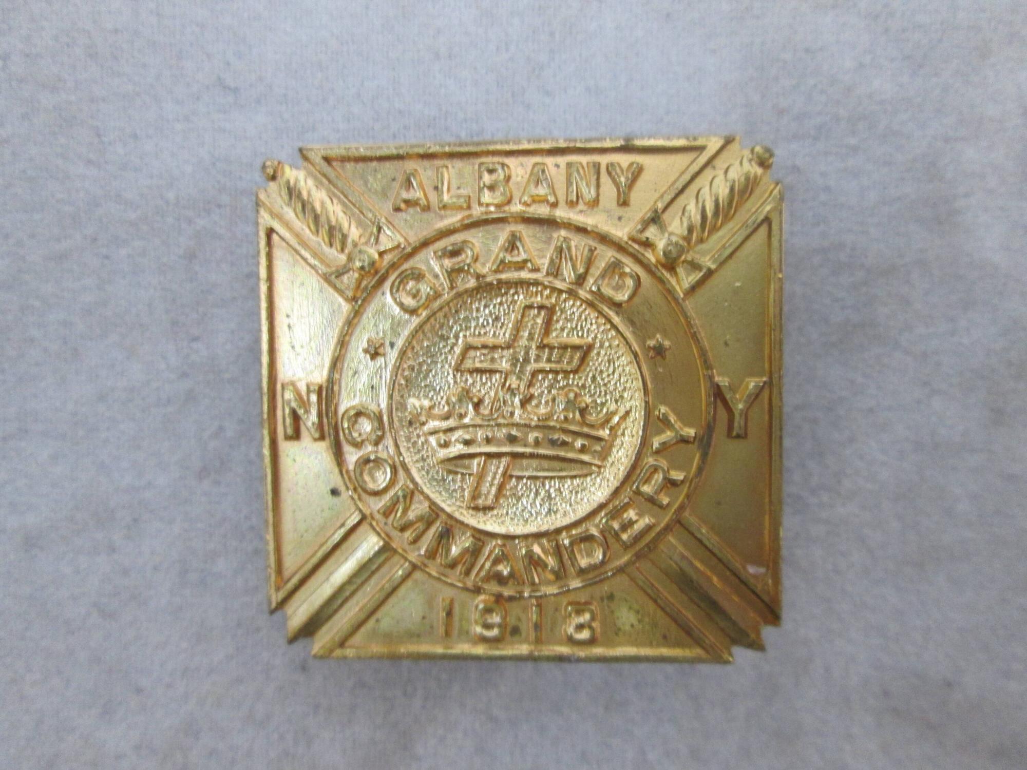 Pin: Albany Grand Commandery, 1913 – Works – New-York Historical Society