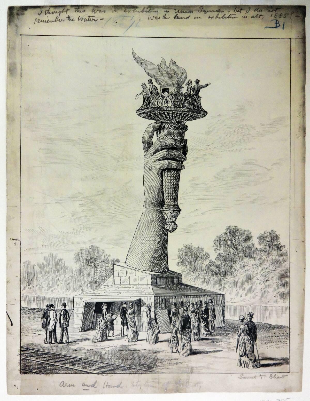 Arm and Torch of the Statue of Liberty – Works – New-York Historical Society