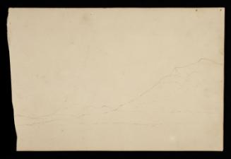 Sketch of a Mountain Landscape; from the disassembled "Kingston Sketchbook"; verso: study of several trees