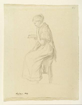 Louisa Reading; verso: study of a woman