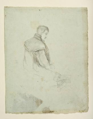 Young Man in Profile; Man using a Bow Saw, from the Economical School Series; verso: three figure studies