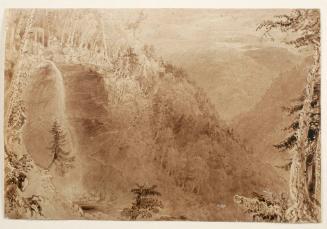 Kaaterskill Falls from Above the Ravine, Catskill Mountains, New York: Study for an Engraving