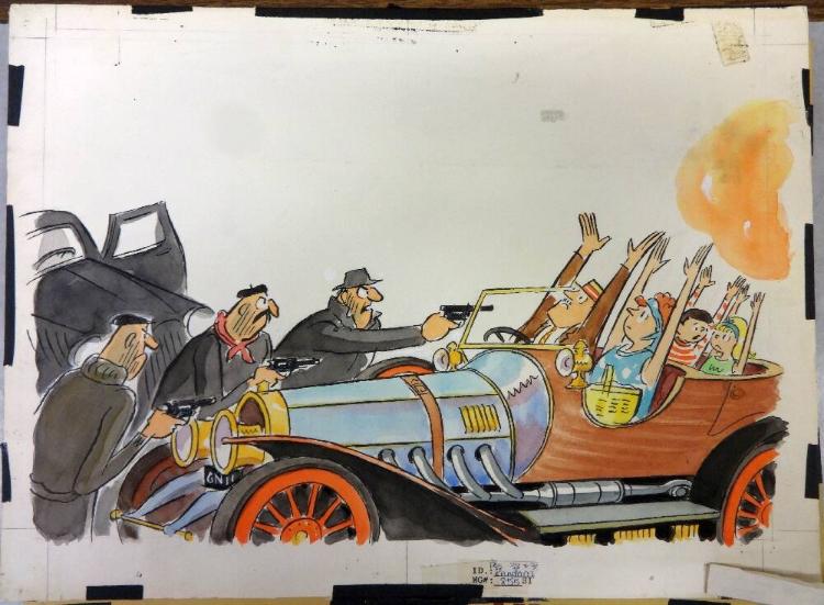 Study for pp. 38–39 of "Ian Fleming's Story of Chitty Chitty Bang Bang! The Magical  Car" – Works – New-York Historical Society